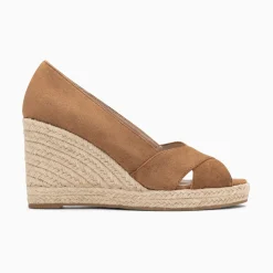 Vanessa Wu Sandales Compensees Peep-Toe Leonie Noisette New