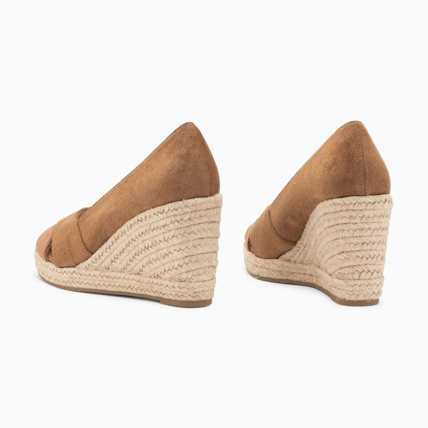 Vanessa Wu Sandales Compensees Peep-Toe Leonie Noisette New