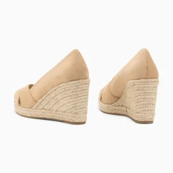 Vanessa Wu Sandales Compensees Peep-Toe Leonie Beiges Hot