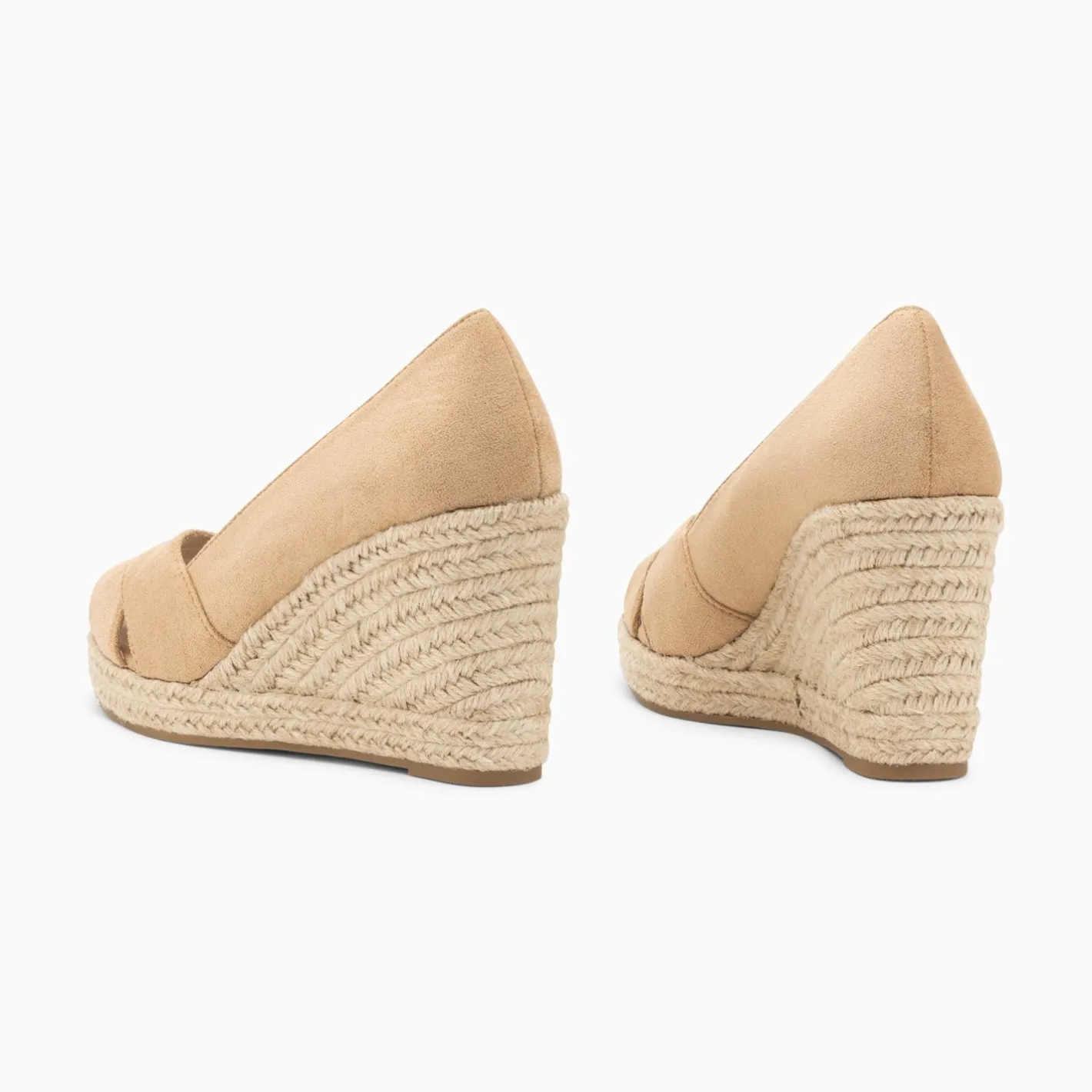 Vanessa Wu Sandales Compensees Peep-Toe Leonie Beiges Hot