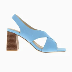Vanessa Wu Sandales Dakota Bleu Clair A Brides Croisees Et Talon Haut Online