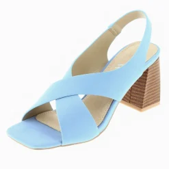 Vanessa Wu Sandales Dakota Bleu Clair A Brides Croisees Et Talon Haut Online