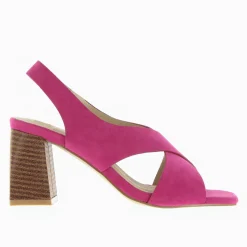 Vanessa Wu Sandales Dakota Fuchsia A Brides Croisees Et Talon Haut Sale