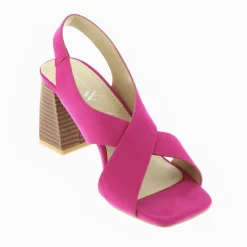 Vanessa Wu Sandales Dakota Fuchsia A Brides Croisees Et Talon Haut Sale