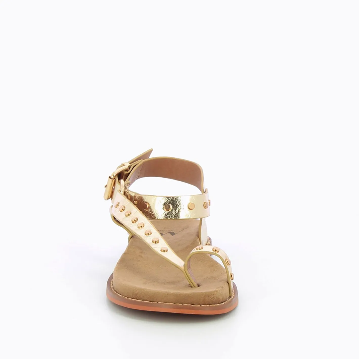 Vanessa Wu Sandales Elliane Or A Clous Et Passe-Pouce Outlet