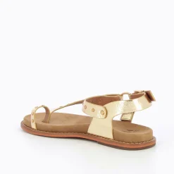 Vanessa Wu Sandales Elliane Or A Clous Et Passe-Pouce Outlet