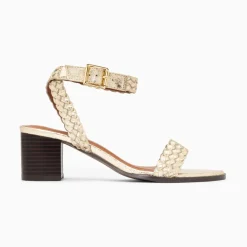 Vanessa Wu Sandales Eugenie Or A Brides Tressees Sale