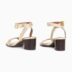 Vanessa Wu Sandales Eugenie Or A Brides Tressees Sale