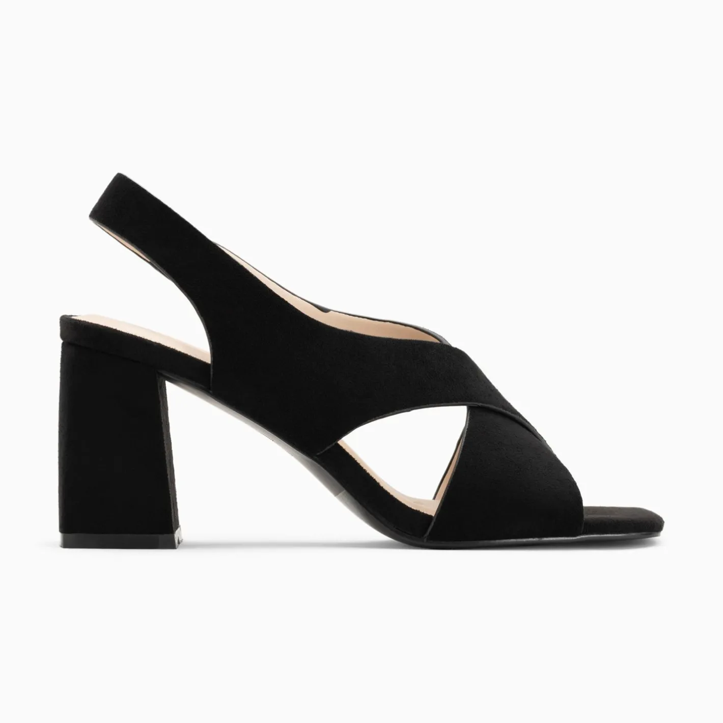 Vanessa Wu Sandales Lauren Noires A Brides Croisees Et Talon Haut New