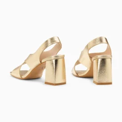 Vanessa Wu Sandales Lauren Or A Brides Croisees Et Talon Haut