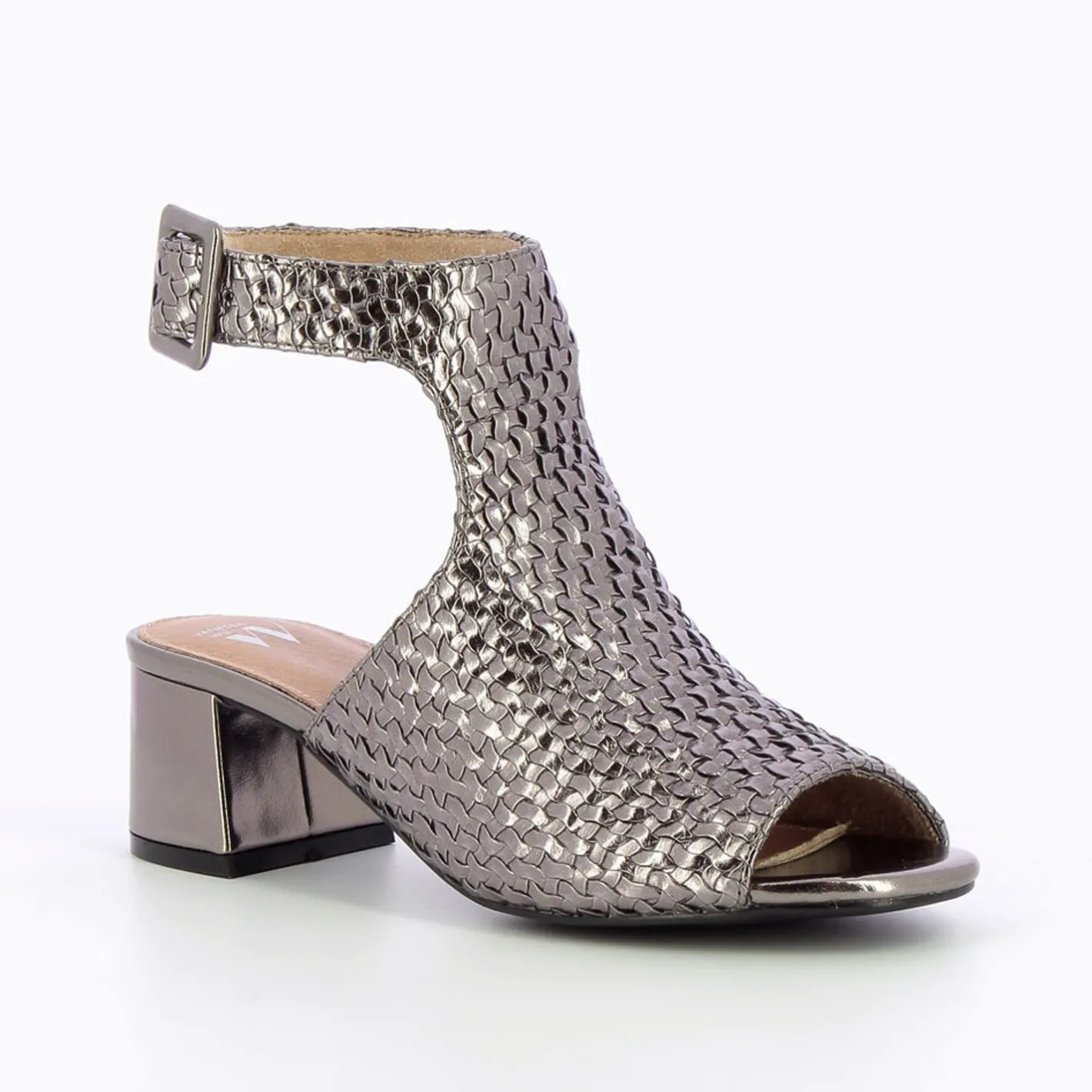 Vanessa Wu Sandales Manuella Anthracite Tressees Peep-Toe Online