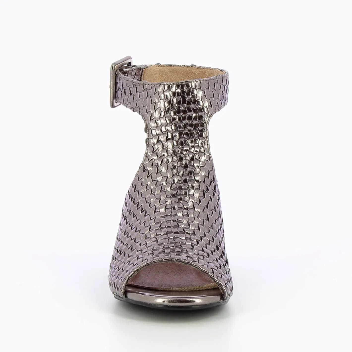 Vanessa Wu Sandales Manuella Anthracite Tressees Peep-Toe Online