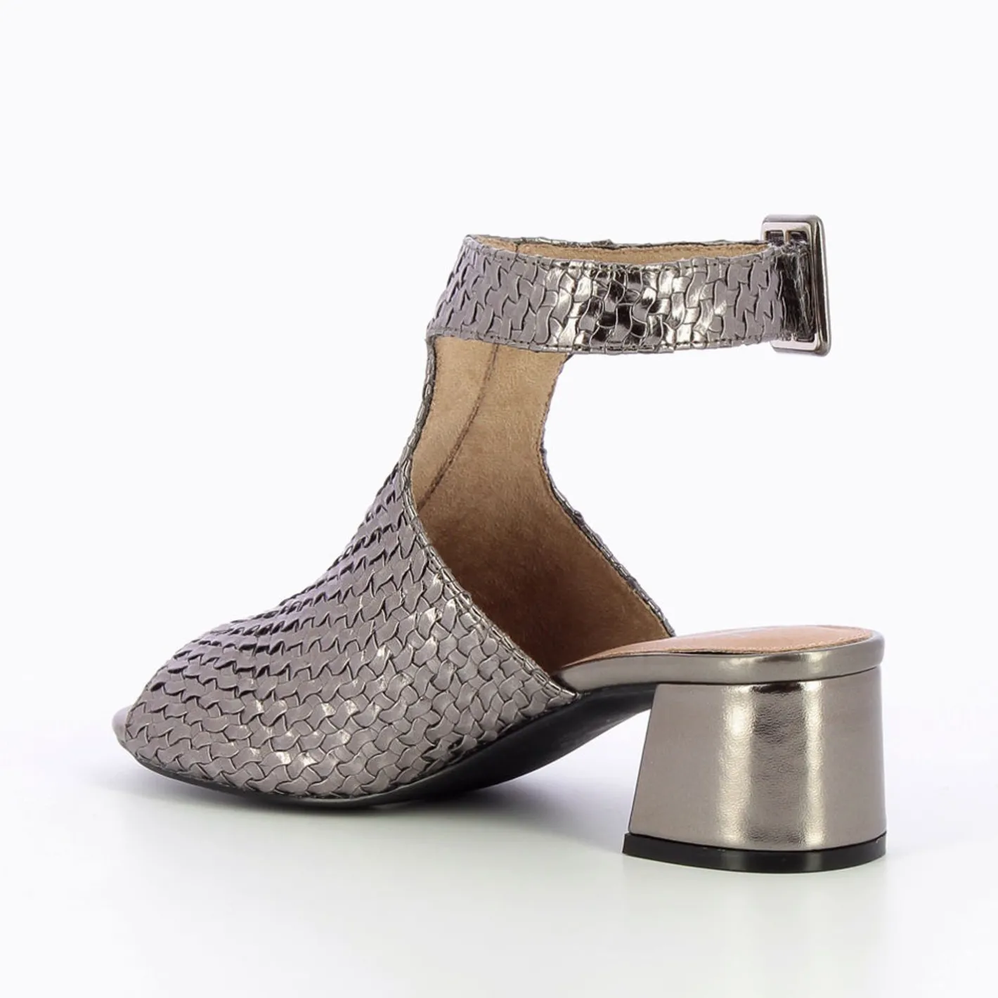 Vanessa Wu Sandales Manuella Anthracite Tressees Peep-Toe Online