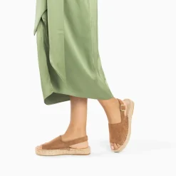 Vanessa Wu Sandales Marjolaine Noisette A Semelle Espadrille Online