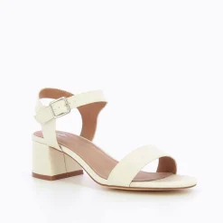 Vanessa Wu Sandales Melissa Beiges A Petit Talon Epais Sale
