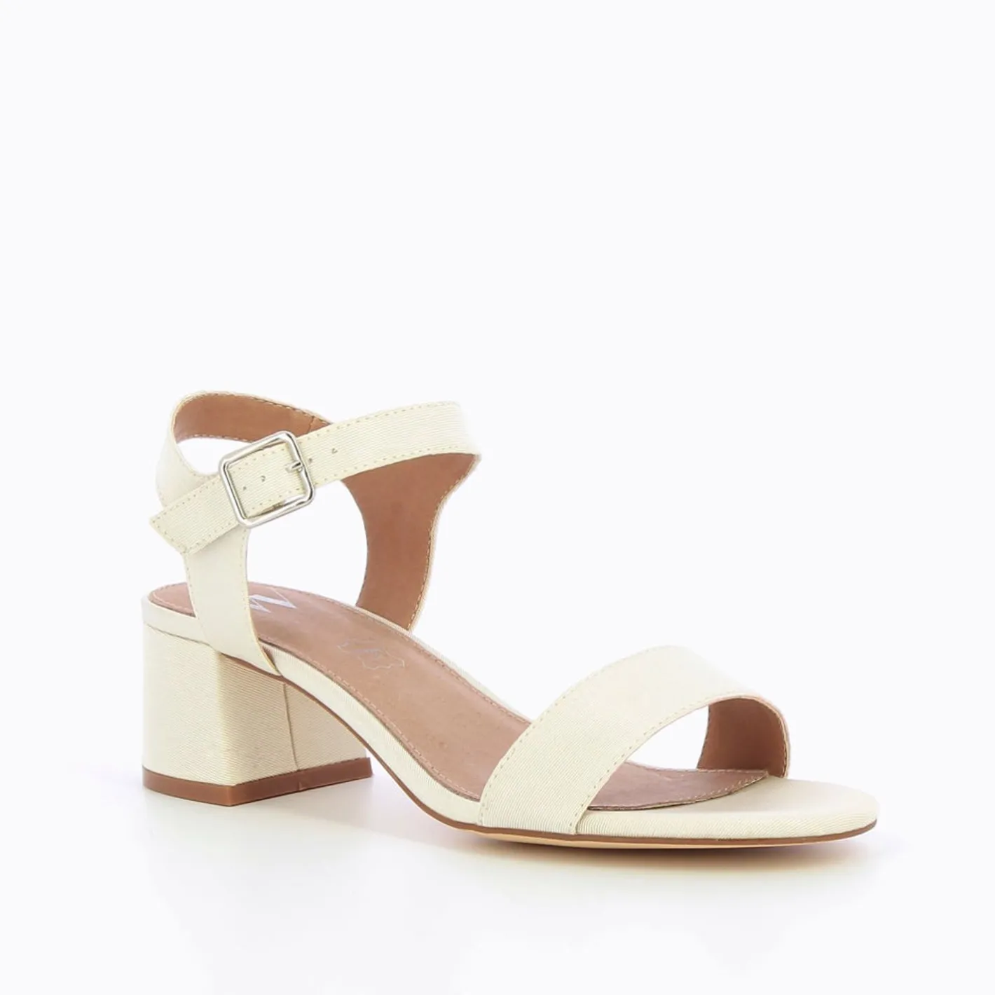 Vanessa Wu Sandales Melissa Beiges A Petit Talon Epais Sale