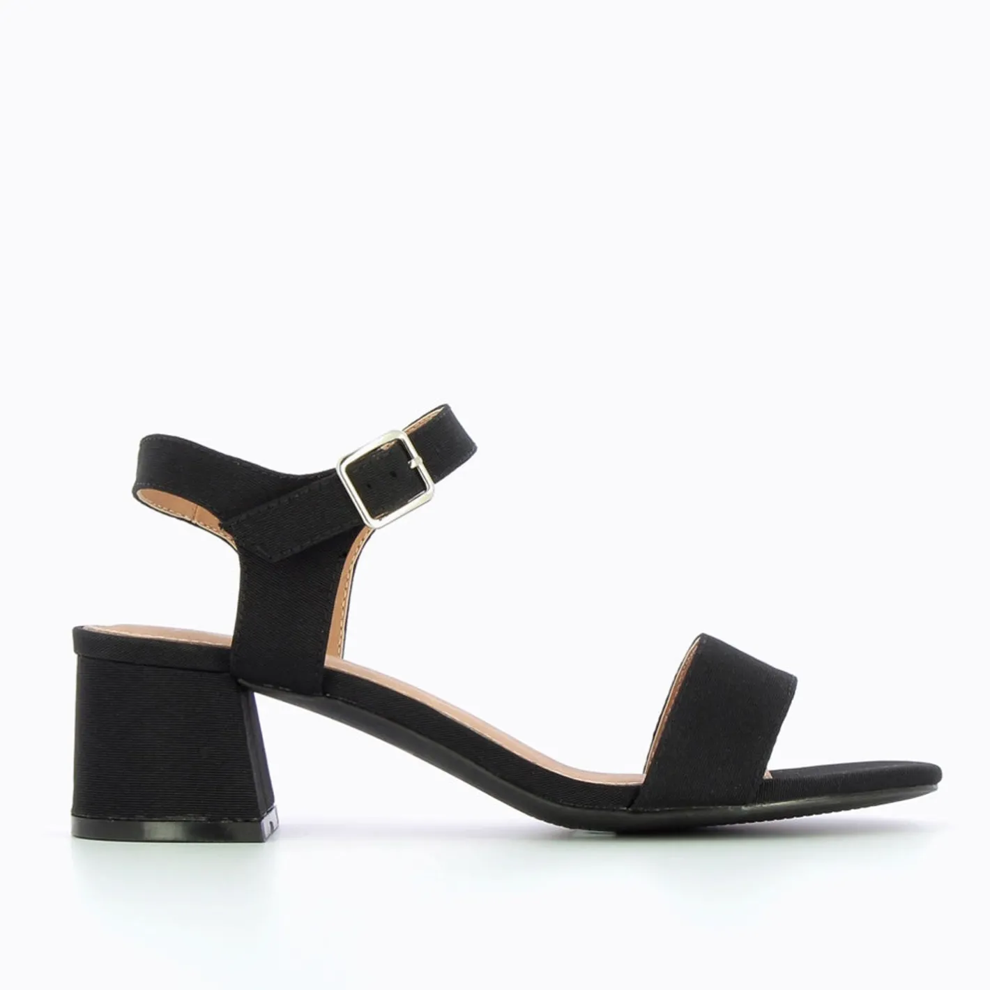 Vanessa Wu Sandales Melissa Noires A Petit Talon Epais Sale