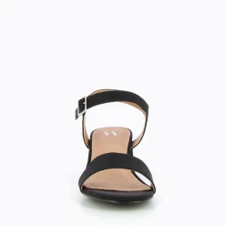 Vanessa Wu Sandales Melissa Noires A Petit Talon Epais Sale