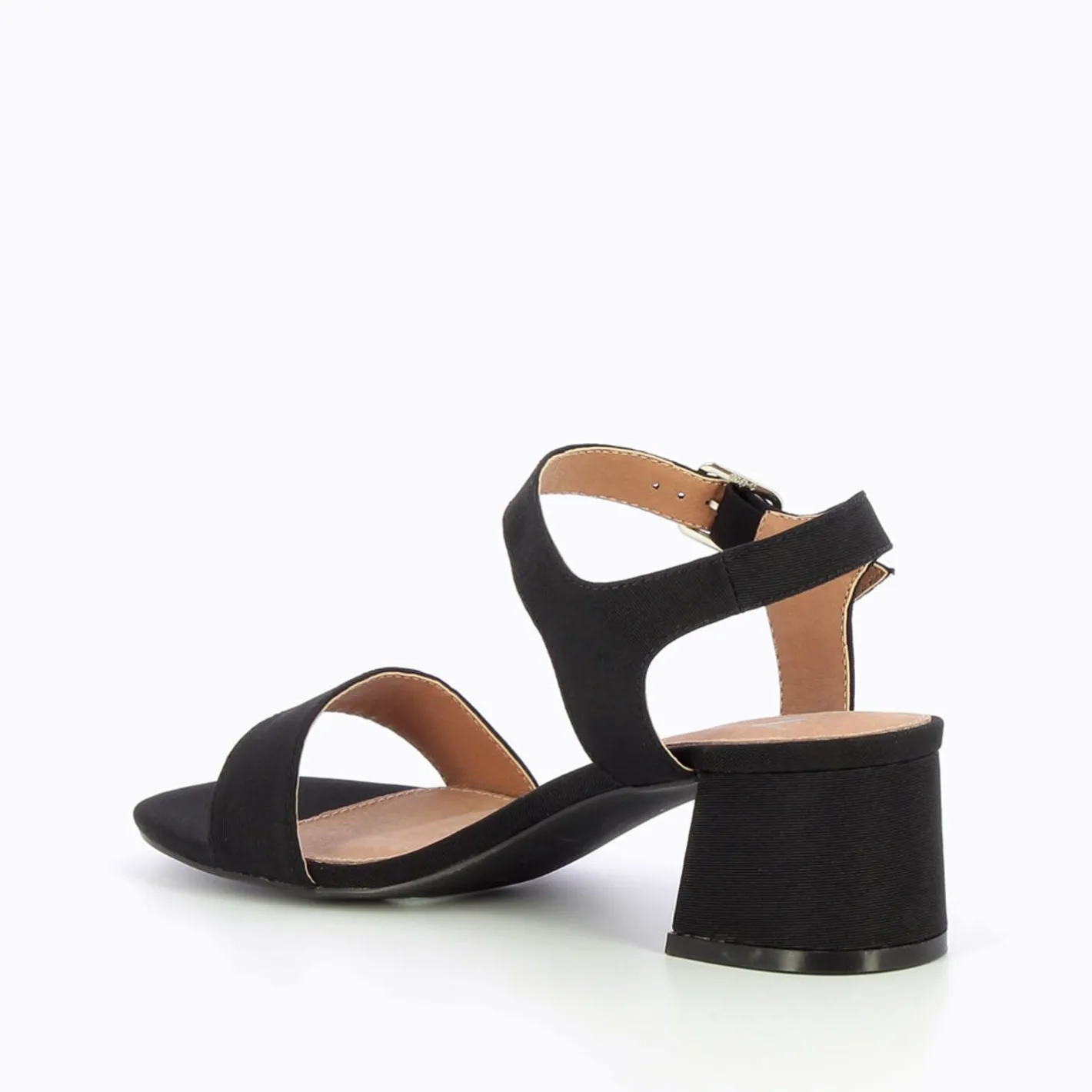 Vanessa Wu Sandales Melissa Noires A Petit Talon Epais Sale