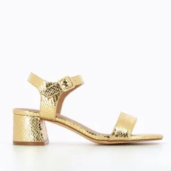 Vanessa Wu Sandales Melissa Or A Petit Talon Epais Hot