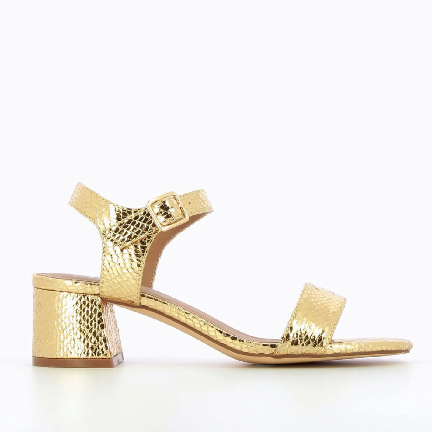 Vanessa Wu Sandales Melissa Or A Petit Talon Epais Hot