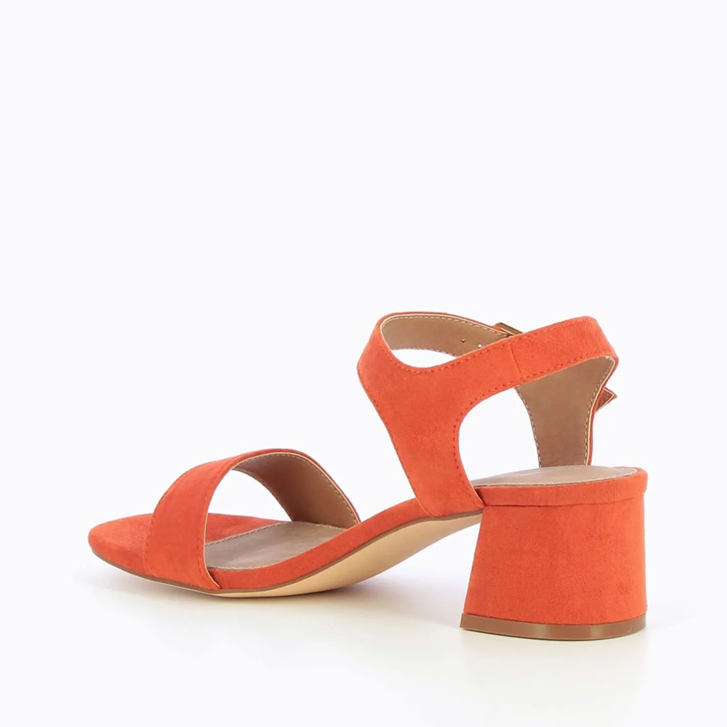 Vanessa Wu Sandales Melissa Orange A Petit Talon Epais Clearance