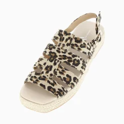 Vanessa Wu Sandales Plateformes Leila A Brides Leopard Sale