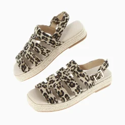 Vanessa Wu Sandales Plateformes Leila A Brides Leopard Sale