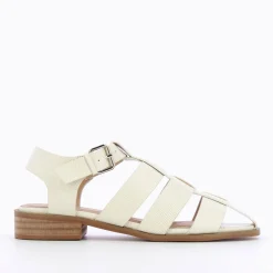 Vanessa Wu Sandales Plates Arielle Blanches Style Pecheur Sale