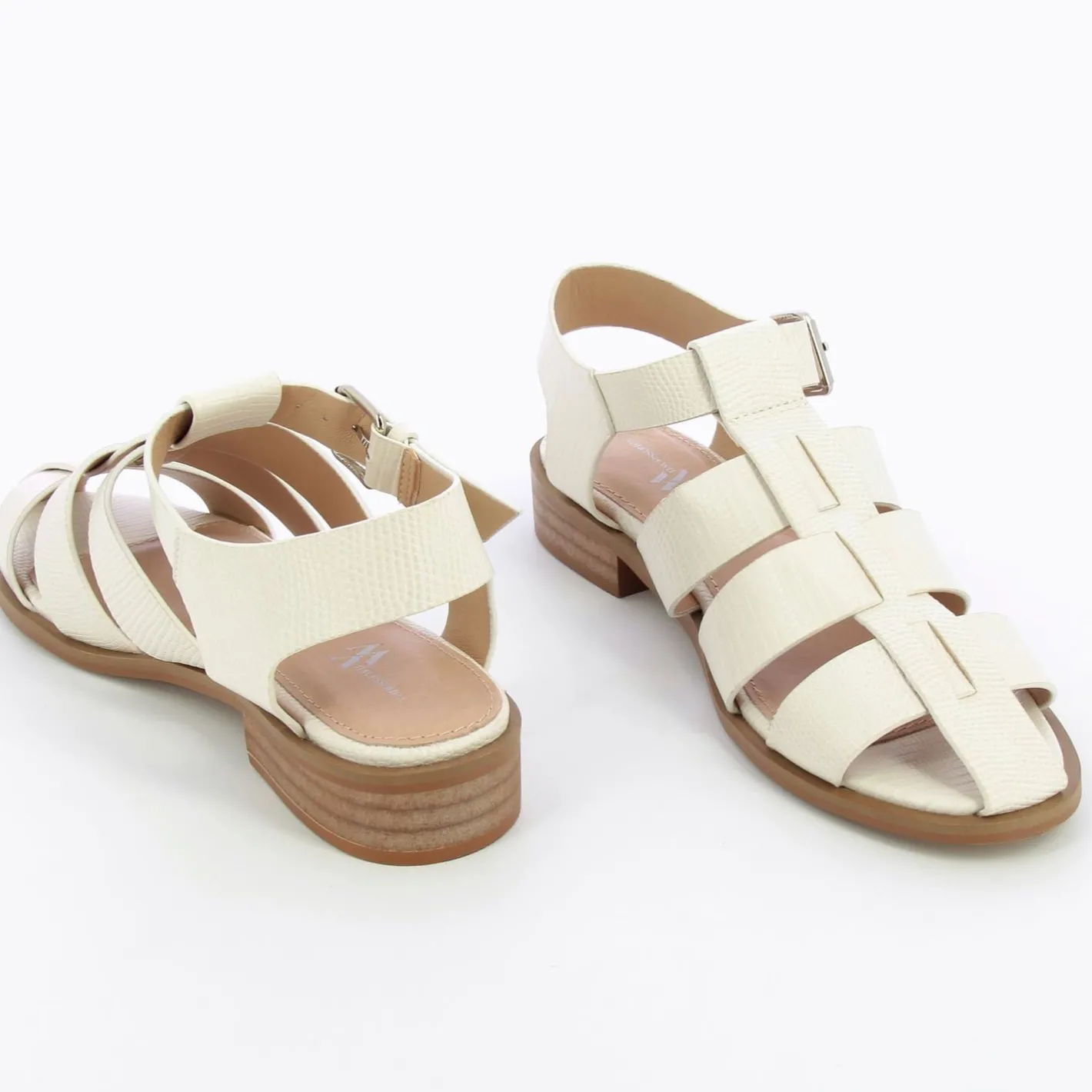 Vanessa Wu Sandales Plates Arielle Blanches Style Pecheur Sale
