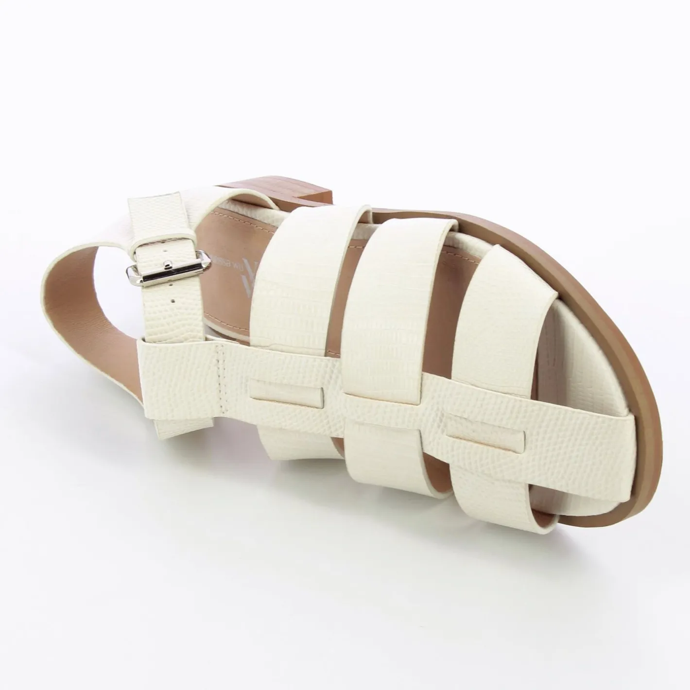 Vanessa Wu Sandales Plates Arielle Blanches Style Pecheur Sale