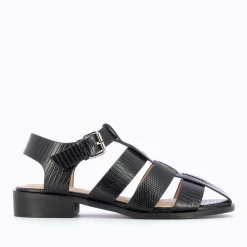 Vanessa Wu Sandales Plates Arielle Noires Style Pecheur Online