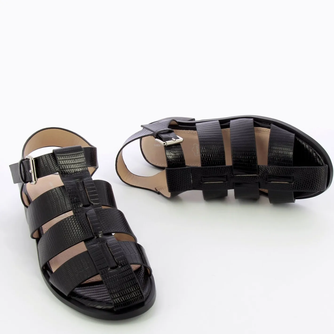 Vanessa Wu Sandales Plates Arielle Noires Style Pecheur Online