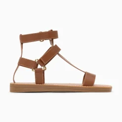 Vanessa Wu Sandales Plates Assia Camel A Scratchs Best