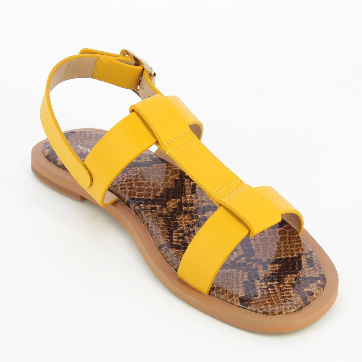 Vanessa Wu Sandales Plates Astrid Jaunes Outlet
