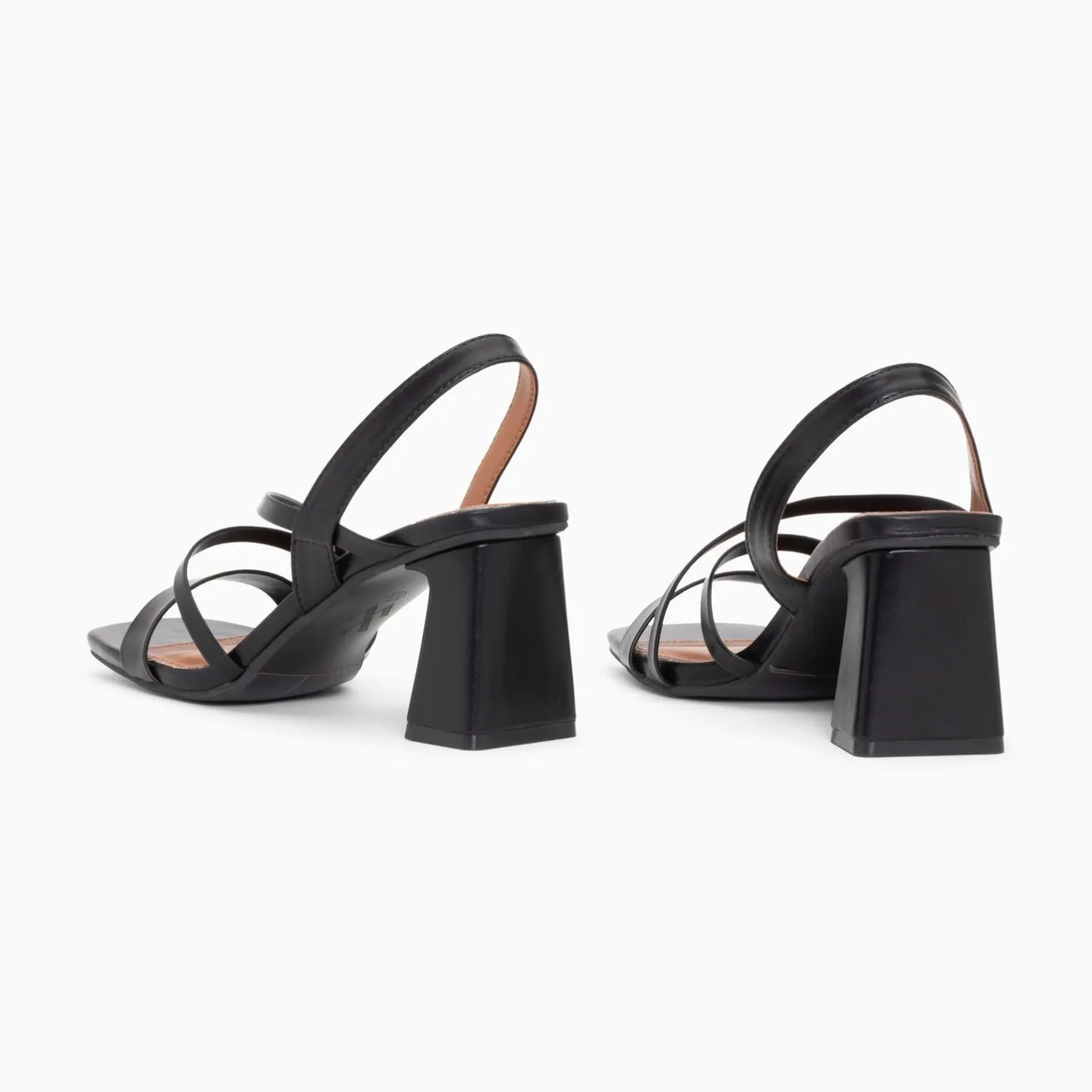 Vanessa Wu Sandales Priscilla Noires A Fines Brides Et Talon Haut Discount