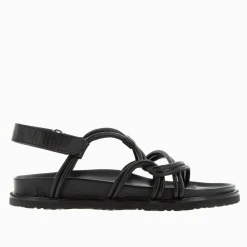 Vanessa Wu Sandales Trek Sybille Noires A Liens New