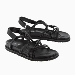 Vanessa Wu Sandales Trek Sybille Noires A Liens New