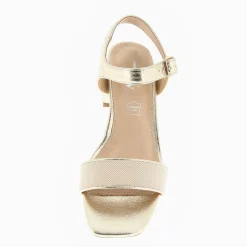Vanessa Wu Sandales Veronica Or A Bride En Mesh Beige Clearance