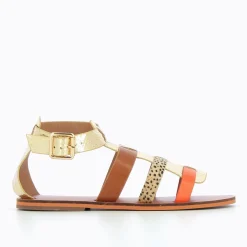 Vanessa Wu Spartiates Laurine Or Et Camel A Bride Orange Hot