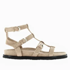 Vanessa Wu Spartiates Ultra Legeres Ginny En Suedine Beige Sale