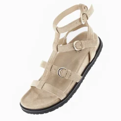 Vanessa Wu Spartiates Ultra Legeres Ginny En Suedine Beige Sale