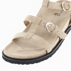 Vanessa Wu Spartiates Ultra Legeres Ginny En Suedine Beige Sale
